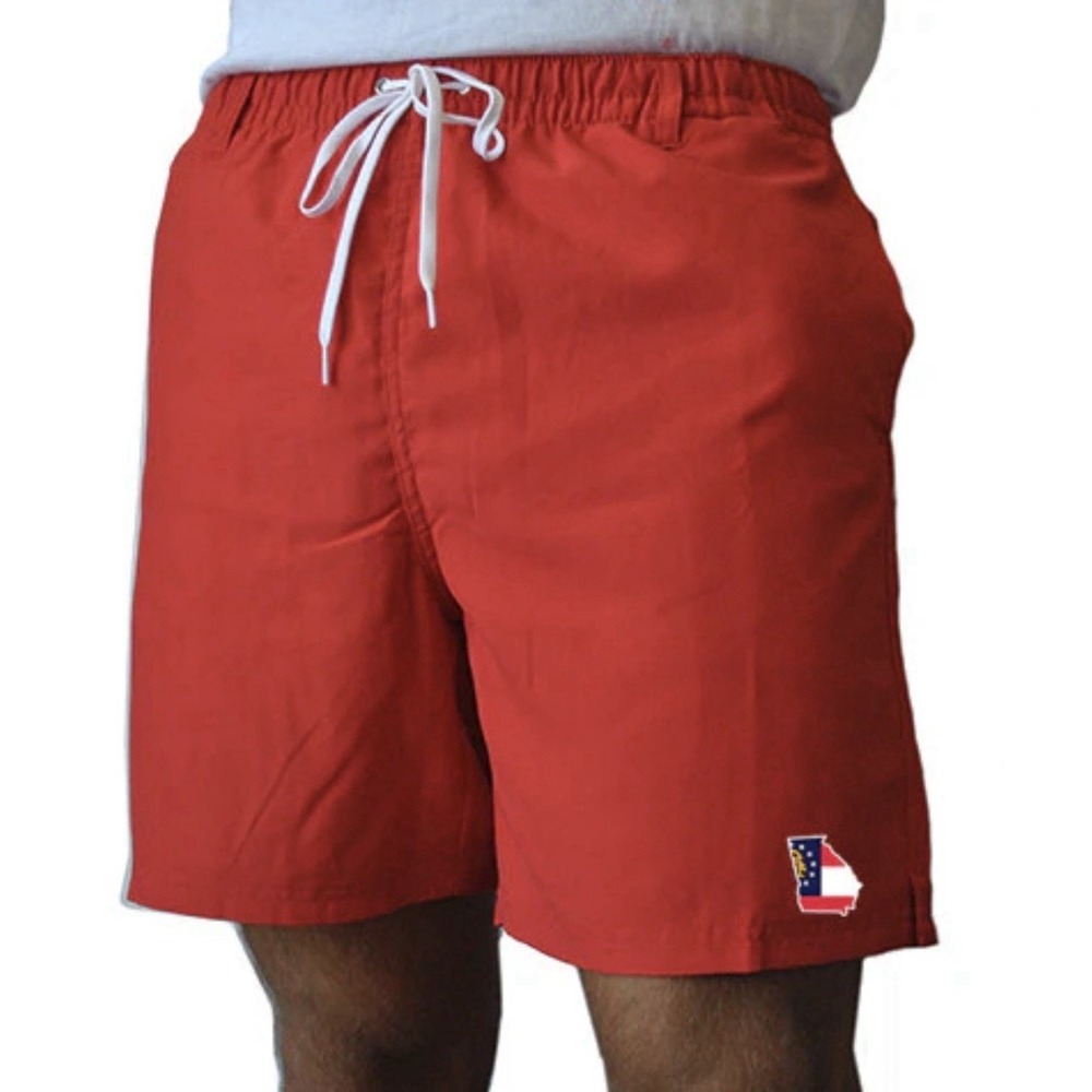 State Traditions Athens Georgia UGA Bulldogs Swim Shorts Red Trunks XL 38-40